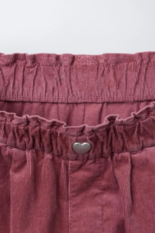 Pink | 3183/577/620 - Zara Брюки BAGGY из тонкого вельвета с подкладкой