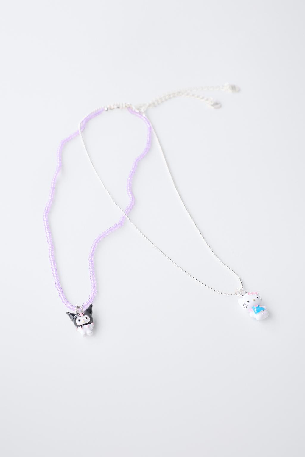 НАБОР ИЗ ДВУХ ОЖЕРЕЛИЙ С БУСИНАМИ HELLO KITTY И KUROMI © SANRIO