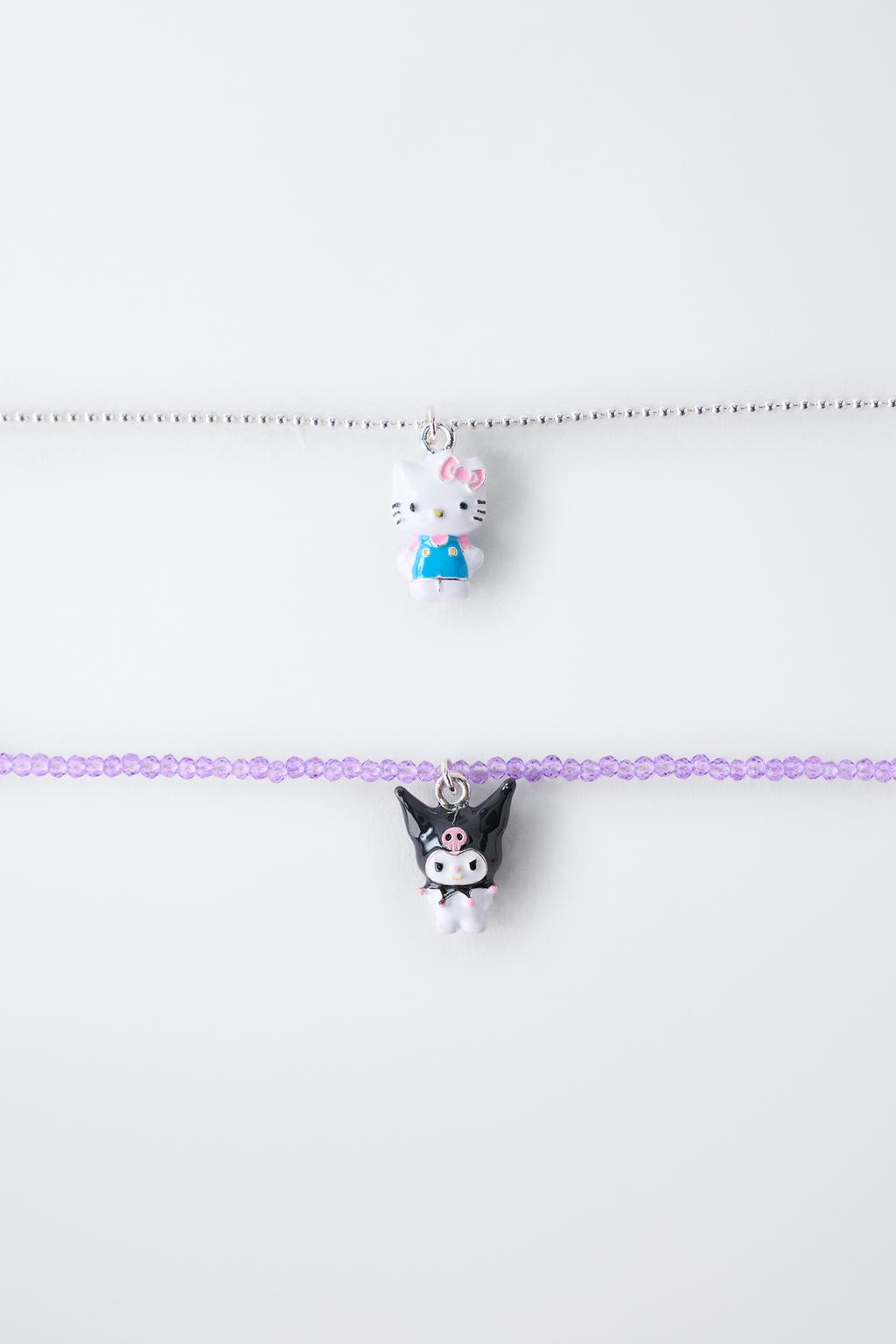 НАБОР ИЗ ДВУХ ОЖЕРЕЛИЙ С БУСИНАМИ HELLO KITTY И KUROMI © SANRIO