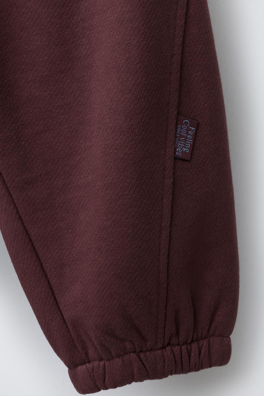 БРЮКИ-ДЖОГГЕРЫ ИЗ МЯГКОЙ ТКАНИ С ЭТИКЕТКОЙ