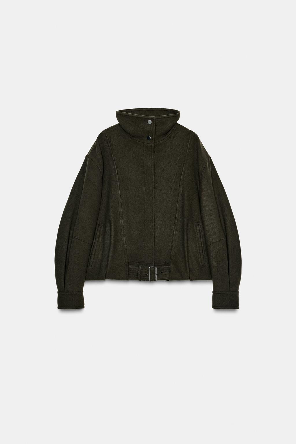 МИНИМАЛИСТИЧНАЯ КУРТКА-БОМБЕР С ШЕРСТЬЮ — ZW COLLECTION
