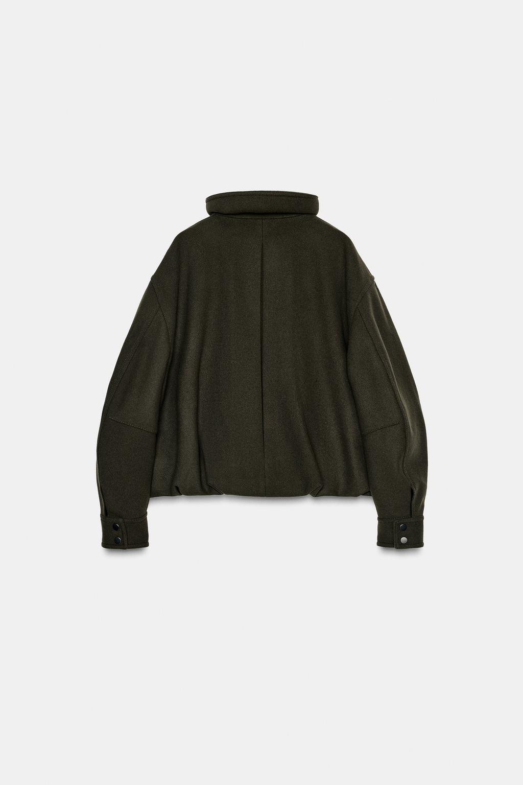 МИНИМАЛИСТИЧНАЯ КУРТКА-БОМБЕР С ШЕРСТЬЮ — ZW COLLECTION