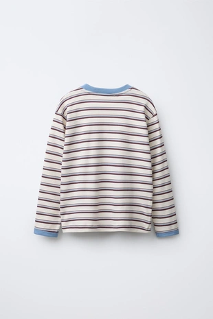 Dark burgundy | 7099/766/684 - Zara 6-14 лет/пижама в полоску