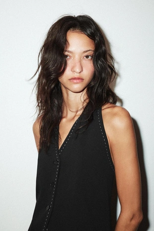 Топ-жилет с отстрочкой- Заказать в России