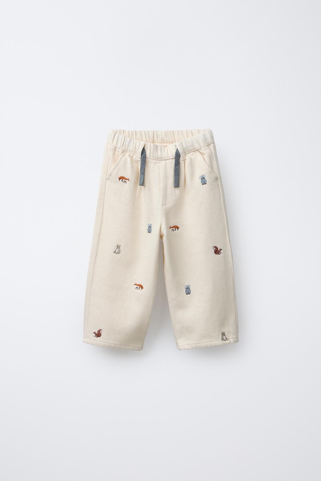 БРЮКИ BAGGY SOFT TOUCH С ВЫШИВКОЙ В ВИДЕ ЖИВОТНЫХ