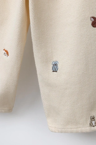 Брюки BAGGY SOFT TOUCH с вышивкой в виде животных- Заказать в России