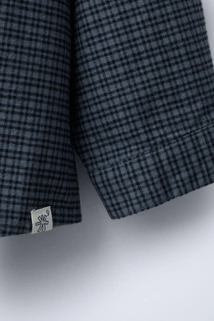 Теплая рубашка в клетку- Заказать в России