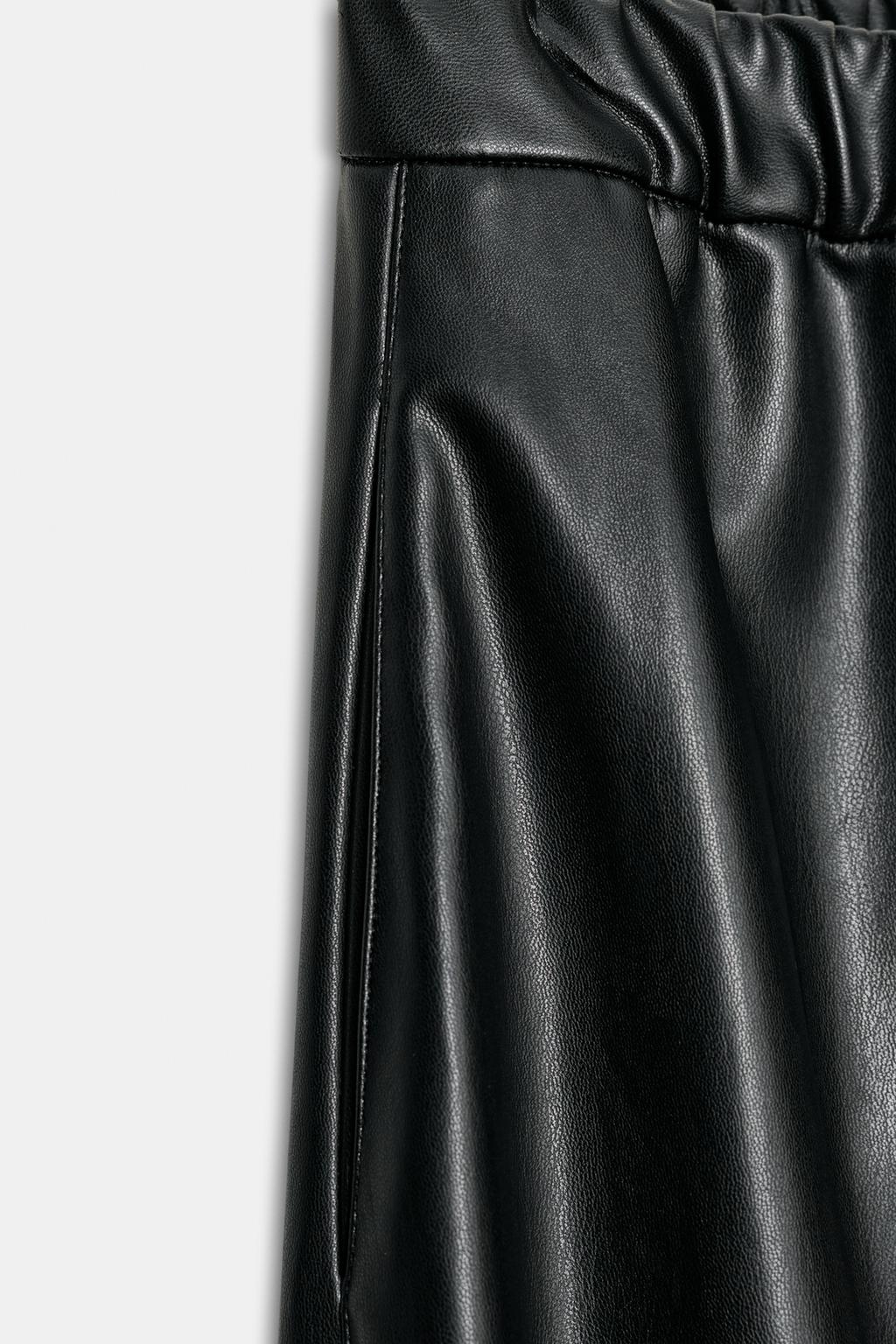 БРЮКИ-БАГГИ ИЗ ИСКУССТВЕННОЙ КОЖИ — ZW COLLECTION