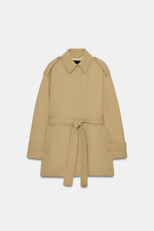 Дутый тренч с поясом — ZW COLLECTION- Заказать в России