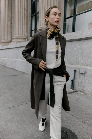 Базовое пальто из мягкой ткани