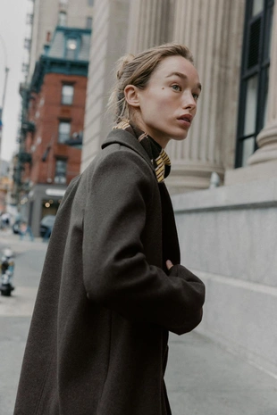 Базовое пальто из мягкой ткани