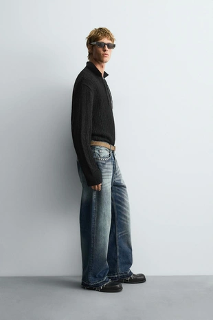 TEXTURED KNIT CORD POLO SHIRT- Заказать в России