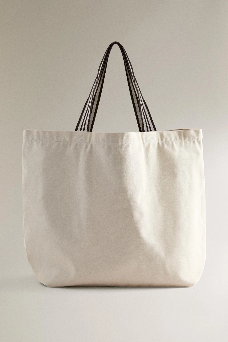 Сумка из перевернутой полосатой ткани