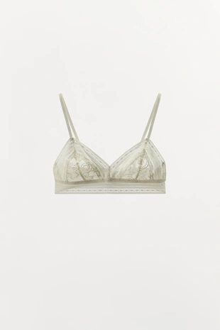 Кружевной бралетт с треугольными чашками- Заказать в России