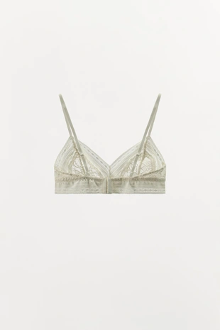 Кружевной бралетт с треугольными чашками- Заказать в России