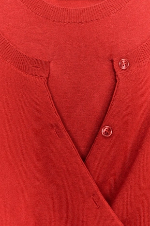 Джемпер-кардиган двухслойной вязки- Заказать в России