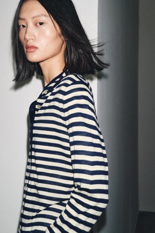 Кардиган в полоску- Заказать в России