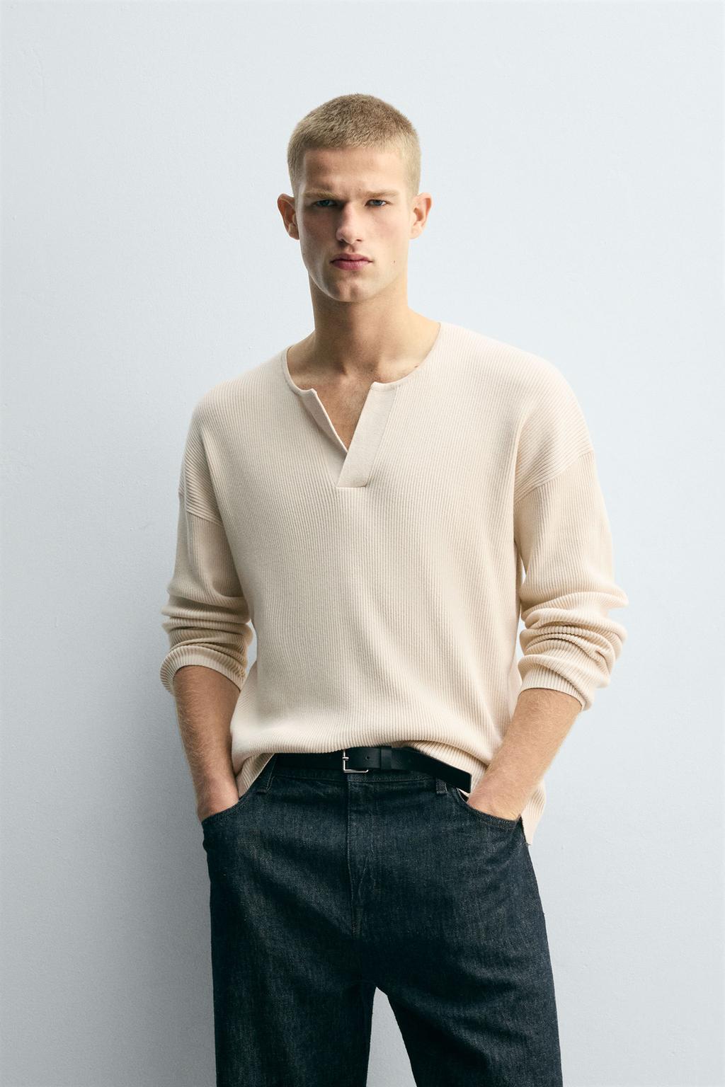 TEXTURED RELAXED FIT SWEATER