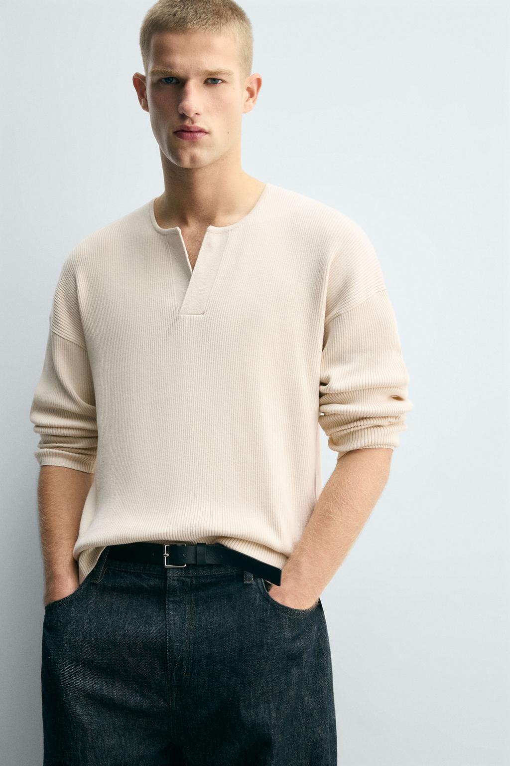 TEXTURED RELAXED FIT SWEATER