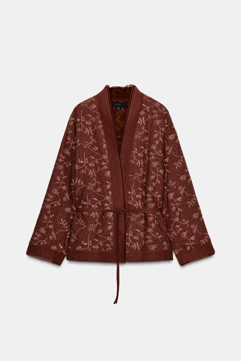 КИМОНО С ВЫШИВКОЙ ИЗ ЛЬНЯНОЙ ТКАНИ — ZW COLLECTION