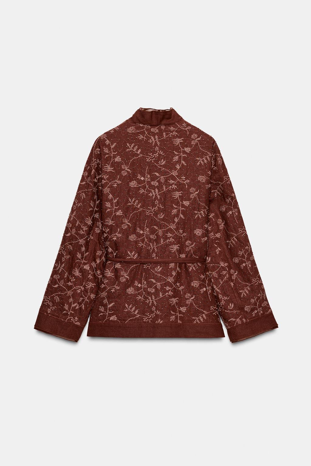 КИМОНО С ВЫШИВКОЙ ИЗ ЛЬНЯНОЙ ТКАНИ — ZW COLLECTION