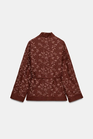 Кимоно с вышивкой из льняной ткани — ZW COLLECTION- Заказать в России