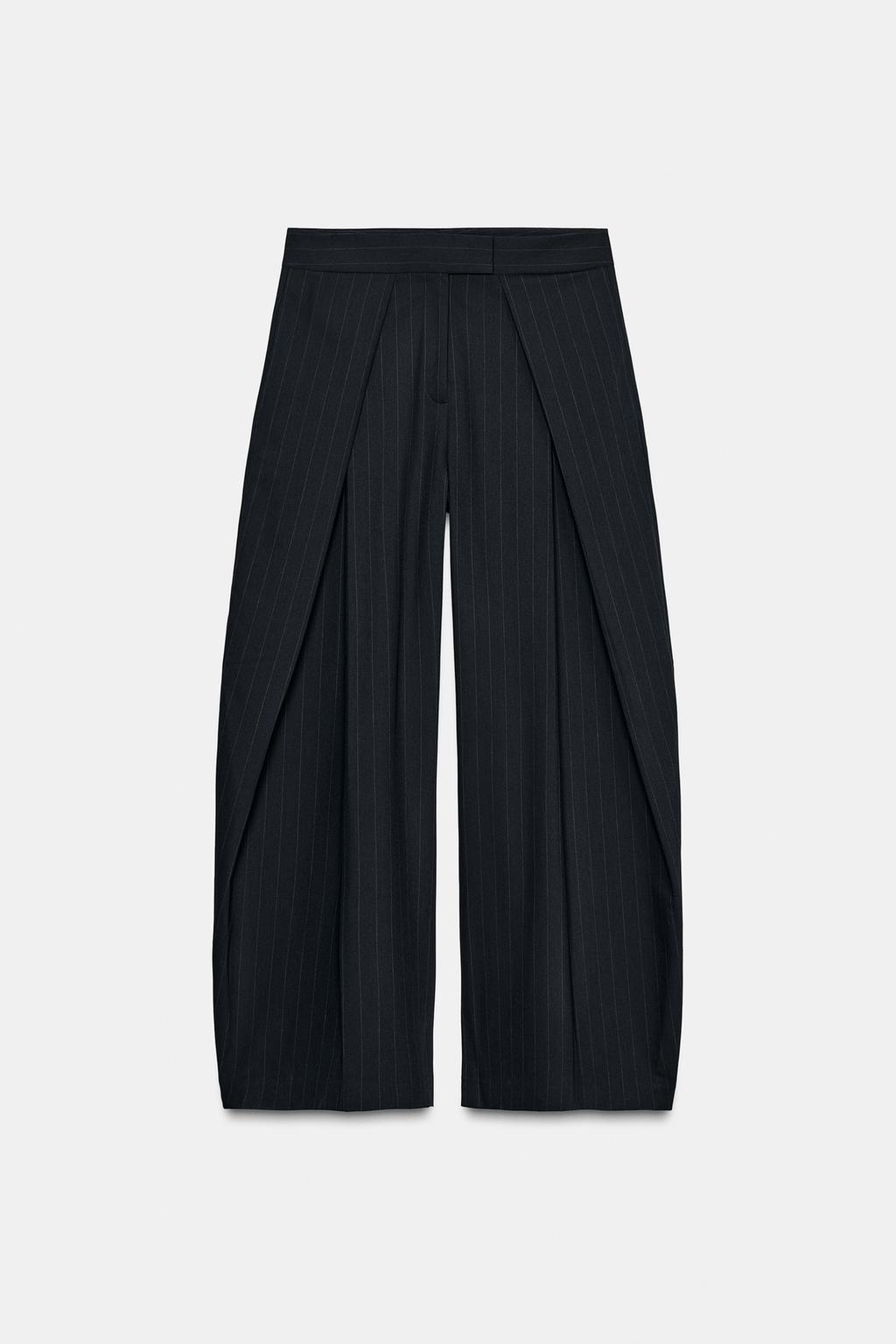 БРЮКИ В ПОЛОСКУ С ЗАЩИПАМИ — ZW COLLECTION