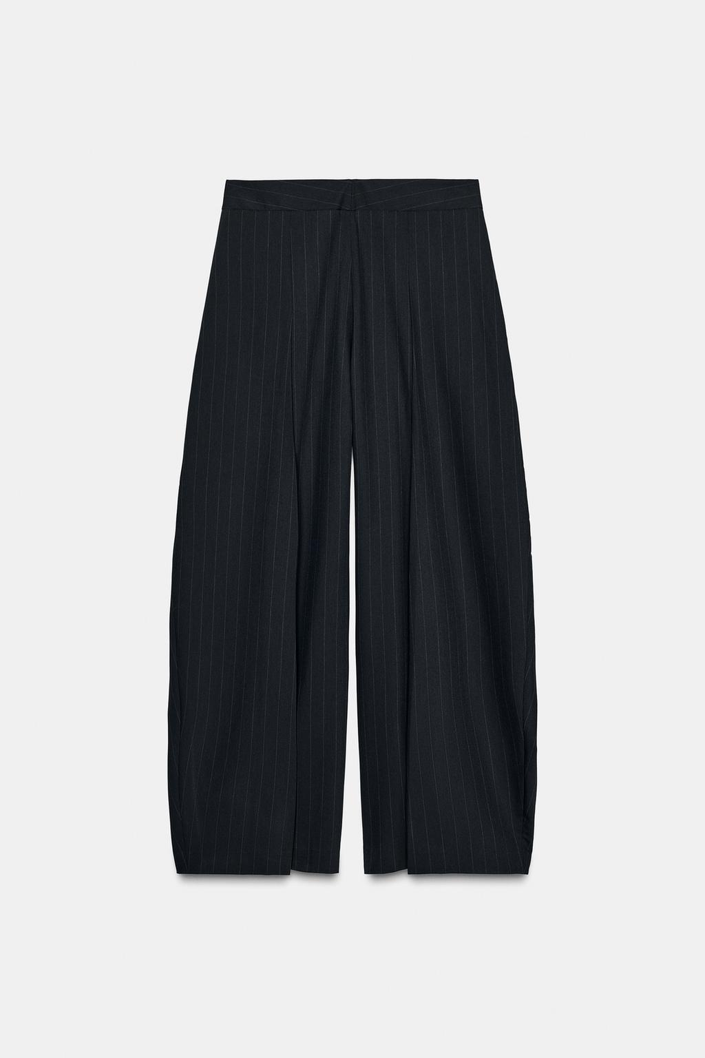 БРЮКИ В ПОЛОСКУ С ЗАЩИПАМИ — ZW COLLECTION