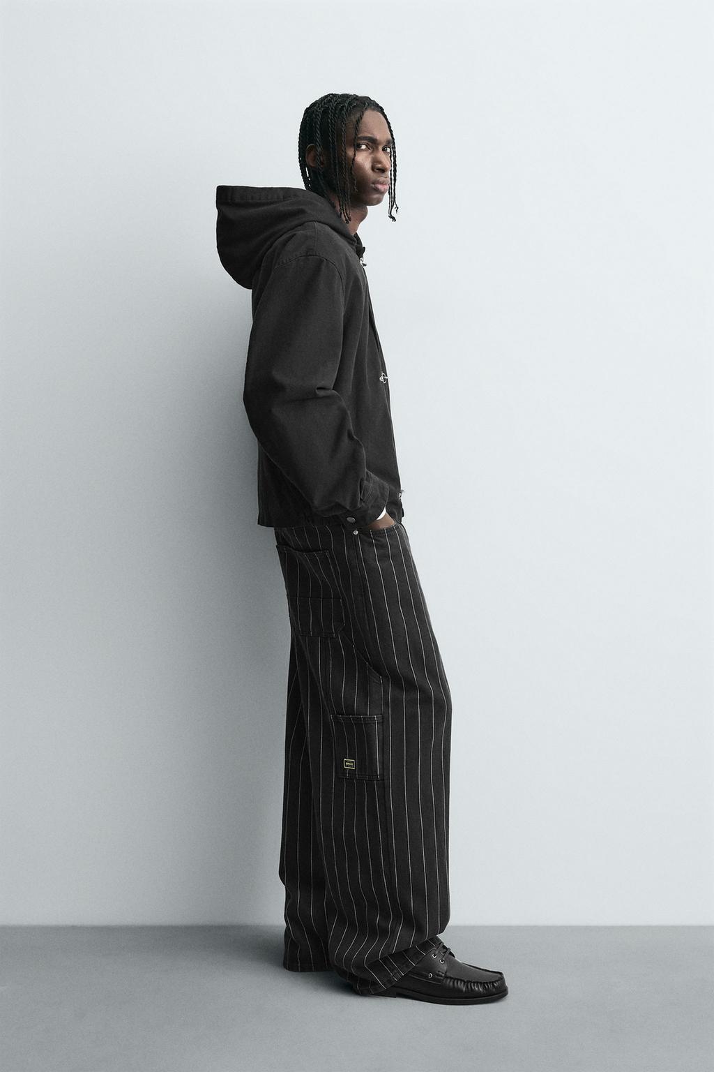 БРЮКИ BALLOON FIT В ПОЛОСКУ