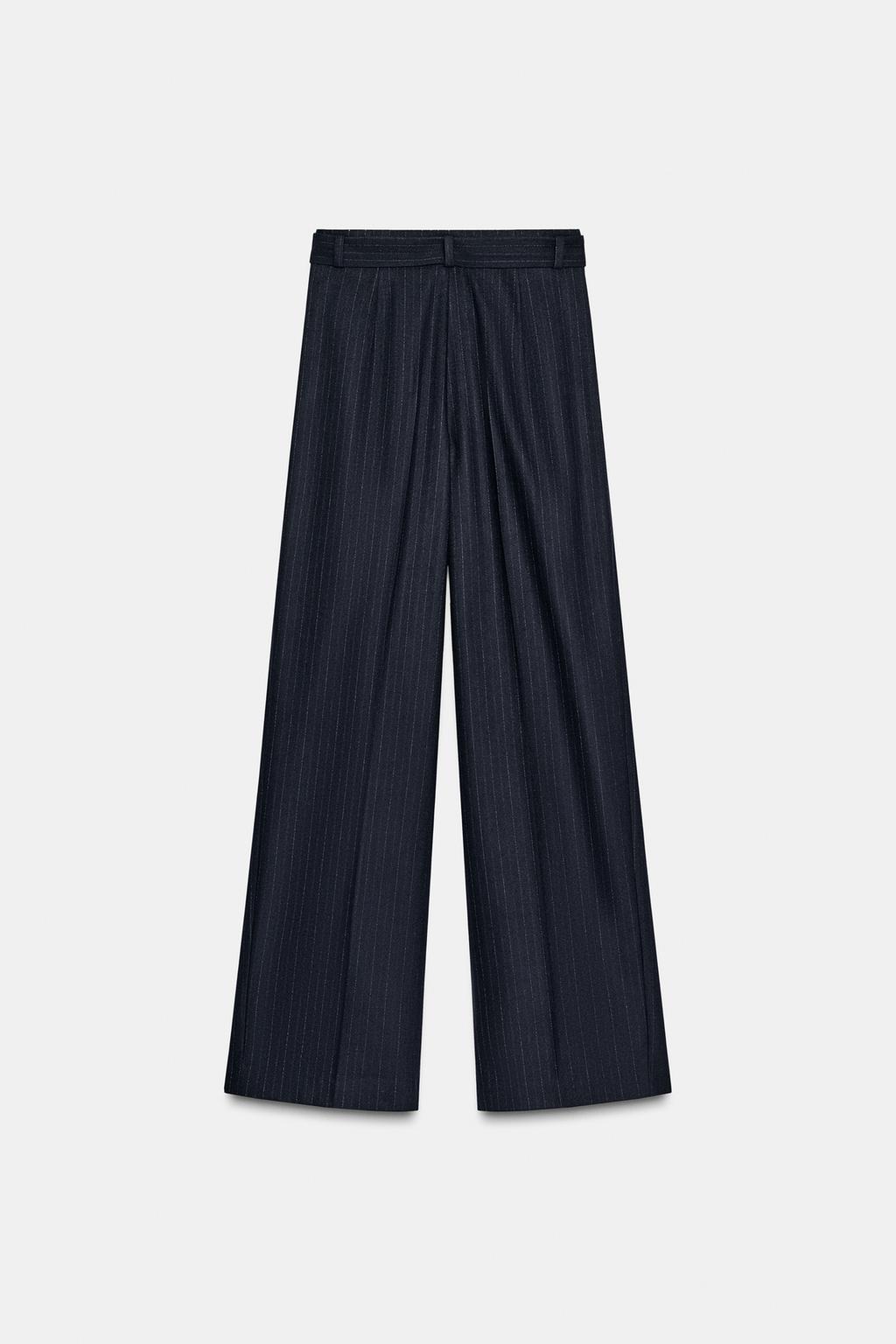 БРЮКИ В ПОЛОСКУ С РЕМНЕМ — ZW COLLECTION