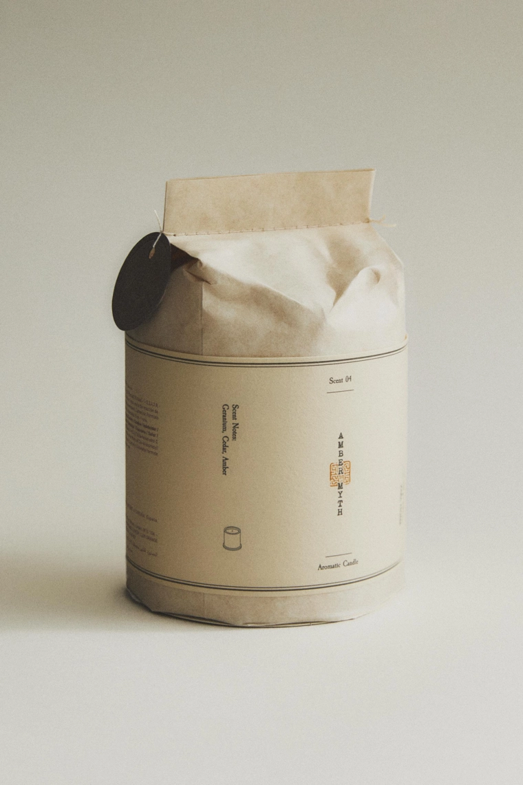 (140 г) ароматическая свеча amber myth