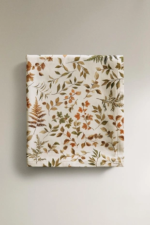 Покрывало из хлопка с листьями, покрытое смолой- Заказать в России