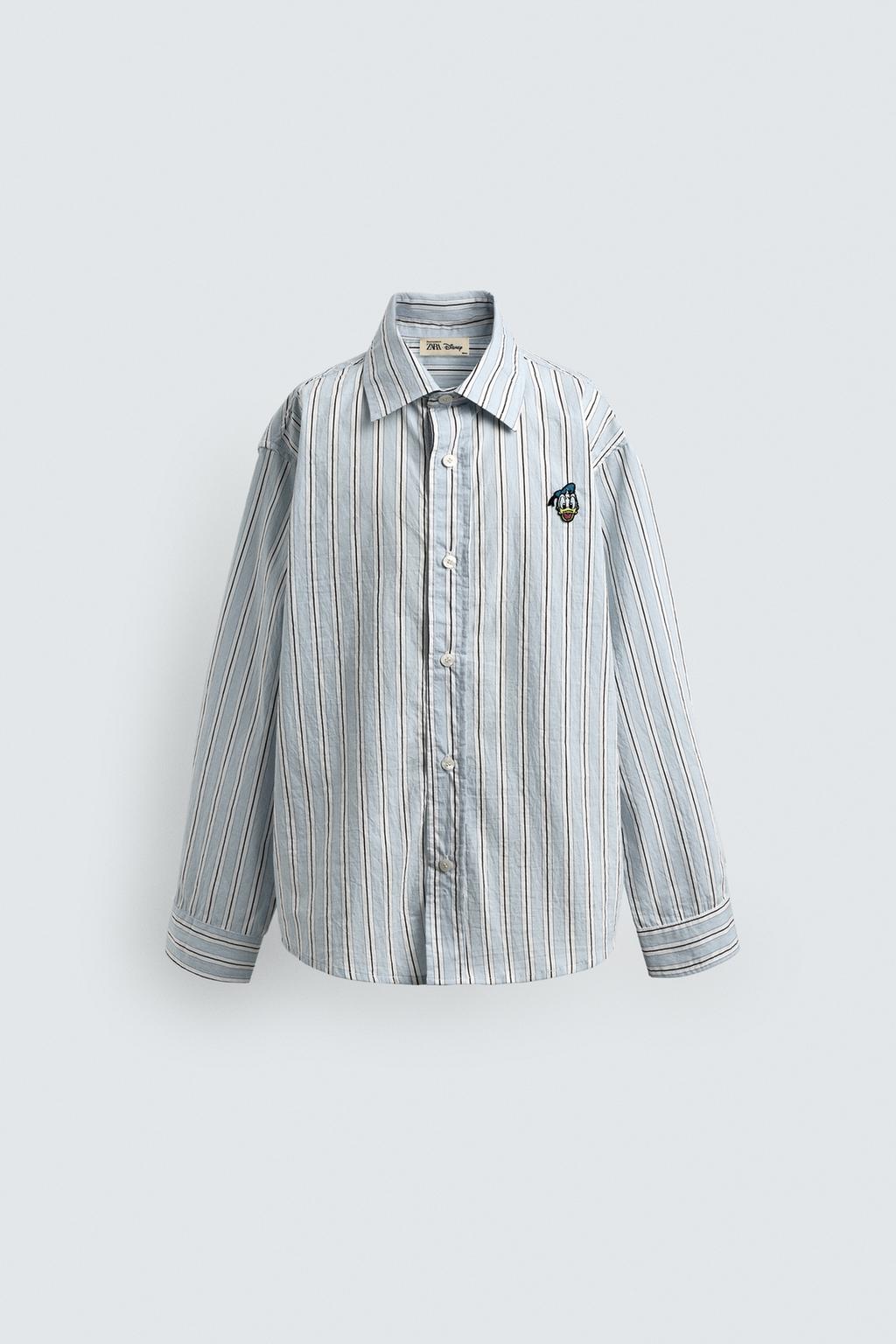 РУБАШКА В ПОЛОСКУ С НАШИВКОЙ DONALD DUCK HARRY LAMBERT FOR ZARA X DISNEY