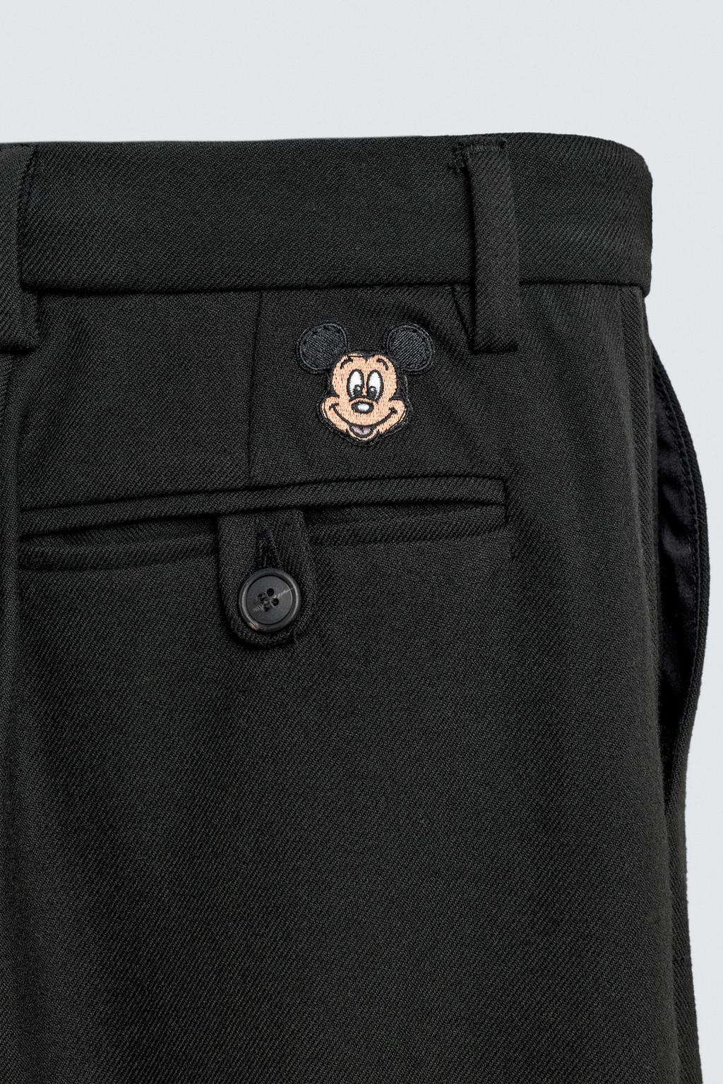БРЮКИ ОТ КОСТЮМА С ЗАПЛАТКОЙ MICKEY MOUSE HARRY LAMBERT FOR ZARA X DISNEY