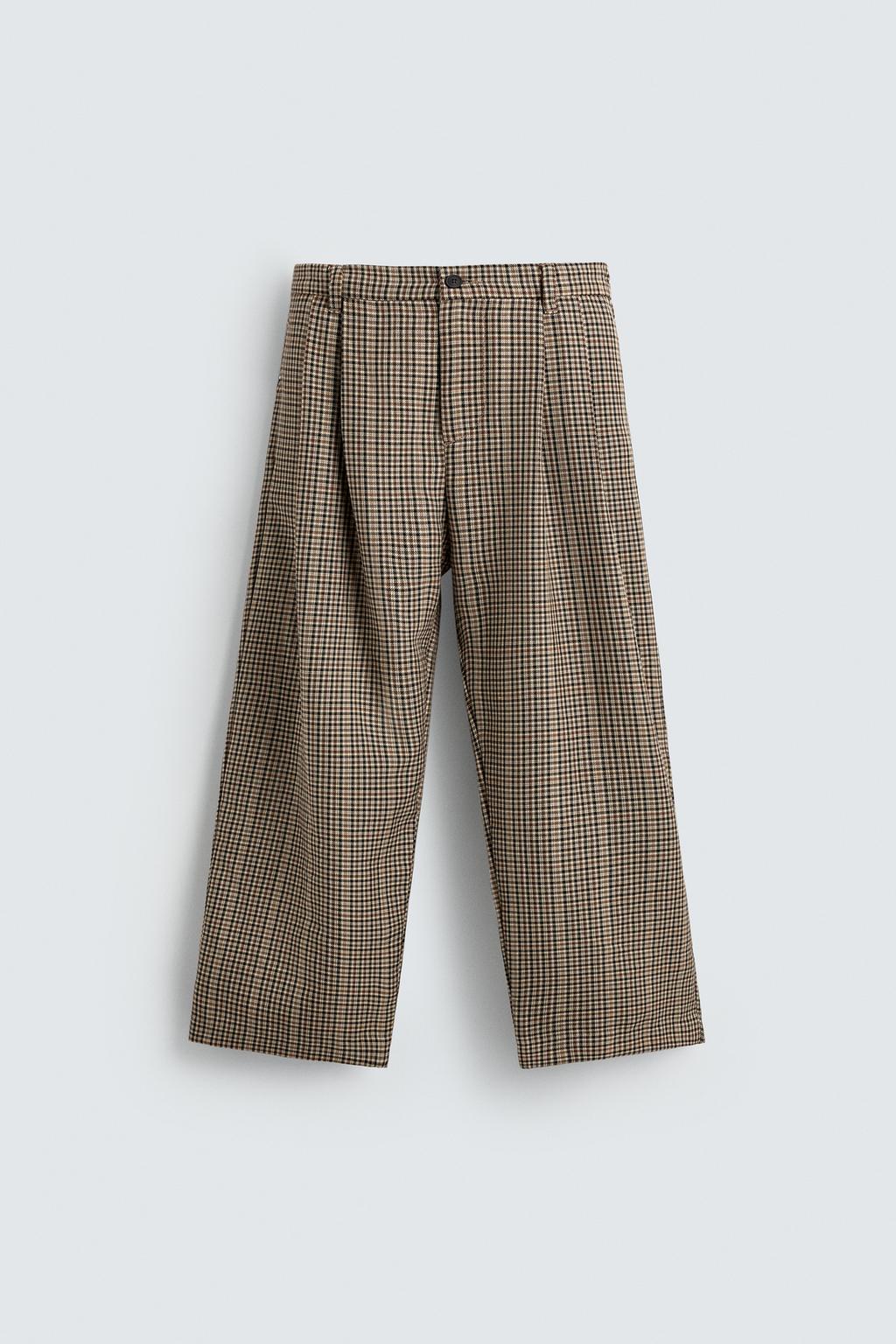 БРЮКИ В КЛЕТКУ С НАШИВКОЙ PLUTO HARRY LAMBERT FOR ZARA X DISNEY