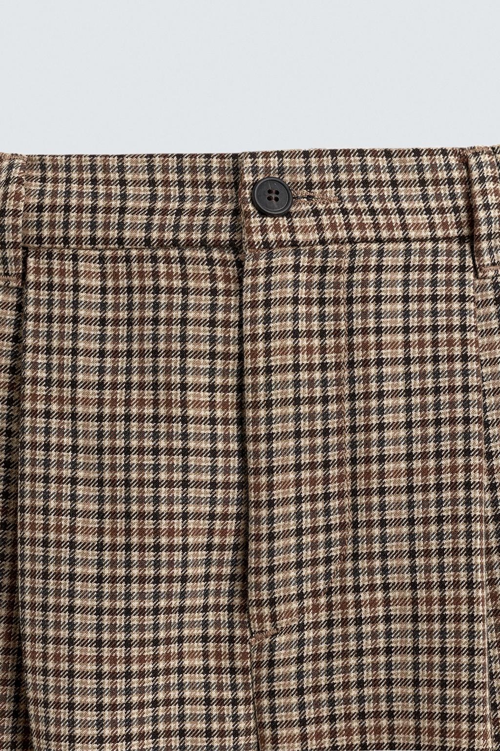 БРЮКИ В КЛЕТКУ С НАШИВКОЙ PLUTO HARRY LAMBERT FOR ZARA X DISNEY