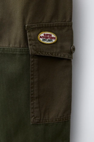 Прямые брюки с нашивками- Заказать в России