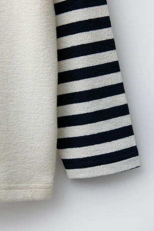 Футболка с рукавами в полоску- Заказать в России