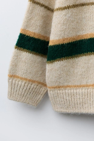 Трикотажный джемпер в полоску- Заказать в России