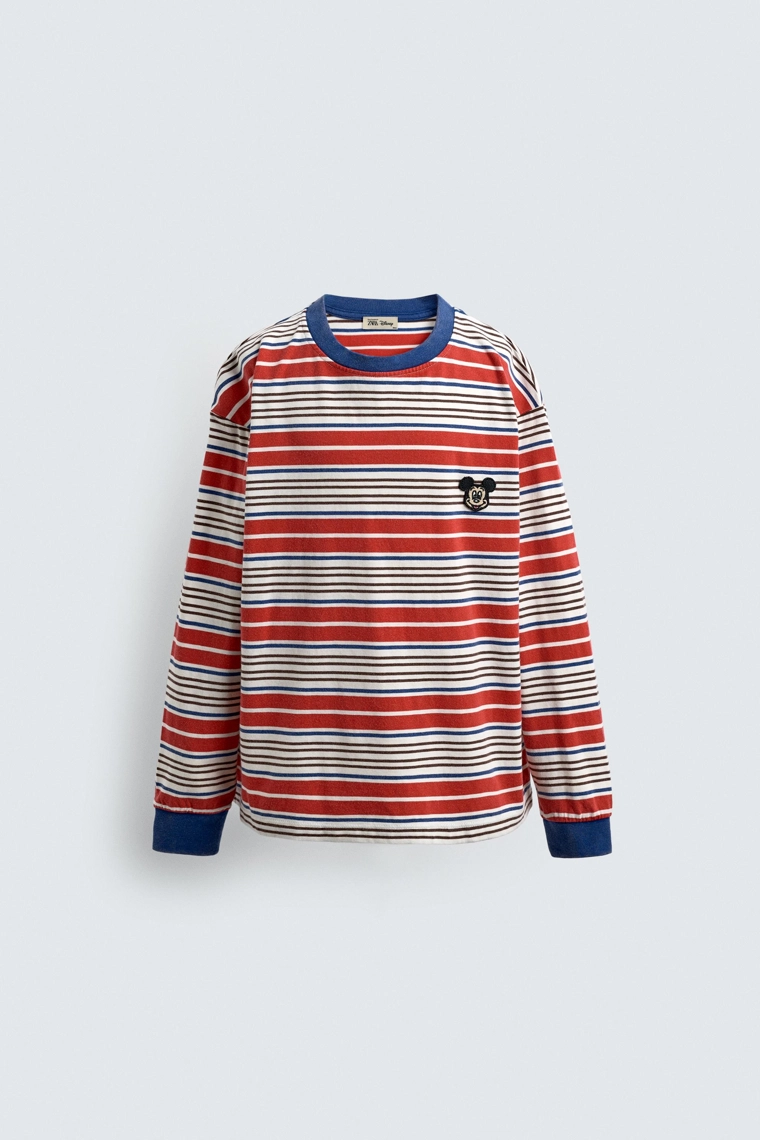 Полосатая футболка с нашивкой harry lambert для zara x disney