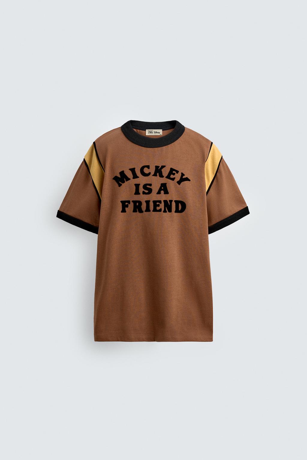 ФУТБОЛКА В РУБЧИК С КОНТРАСТНЫМ ТЕКСТОМ HARRY LAMBERT FOR ZARA X DISNEY