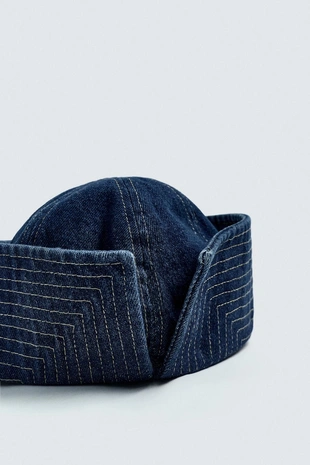 Джинсовая шапка с нашивкой DONALD DUCK HARRY LAMBERT FOR ZARA X DISNEY- Заказать в России