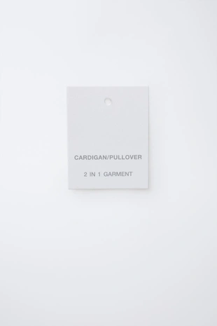 Вязаный кардиган «2 в 1» из хлопка и шерсти- Заказать в России