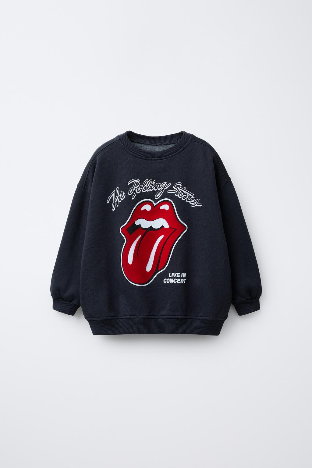 ТОЛСТОВКА С ФЛОКОВЫМ ПРИНТОМ ROLLING STONES ©