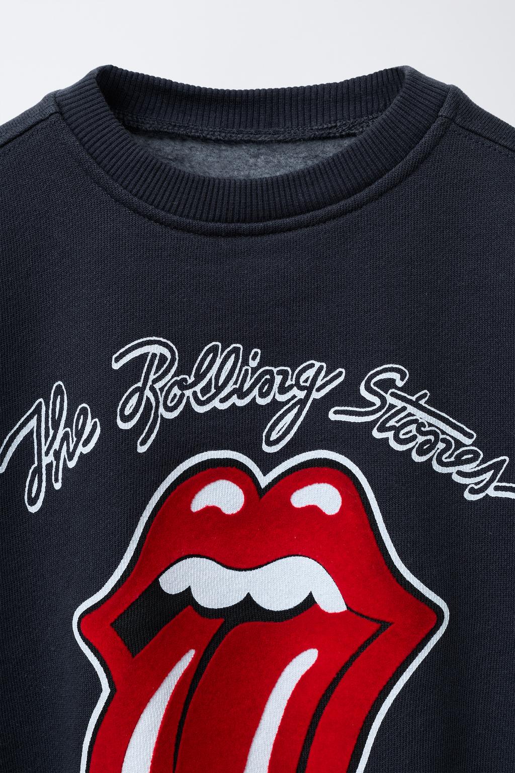 ТОЛСТОВКА С ФЛОКОВЫМ ПРИНТОМ ROLLING STONES ©