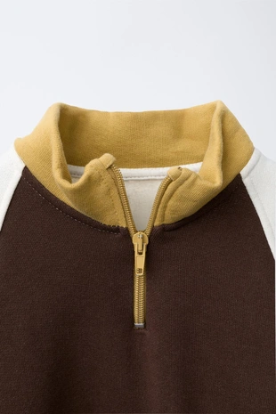 Толстовка в стиле колор-блок с вышитой надписью - Заказать в России