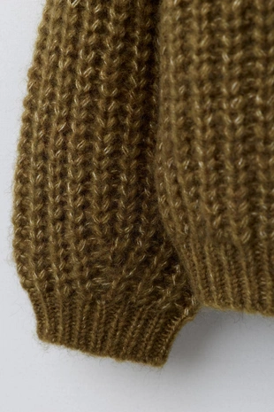 Кардиган крупной вязки с шерстью- Заказать в России