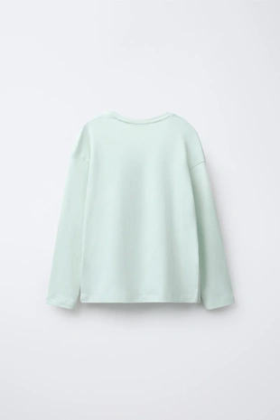 Sea green | 7099/771/982 - Zara 6-14 лет/пижама с принтом «торт с мехом»
