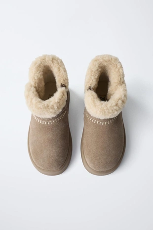 Зимние кожаные ботинки- Заказать в России