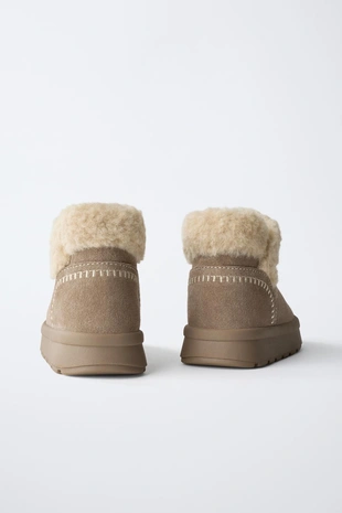 Зимние кожаные ботинки- Заказать в России